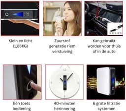 DailySupplies® Zuurstofconcentrator - Zuurstofmachine - Zuurstoffles - Wit en Zwart — thumbnail 7