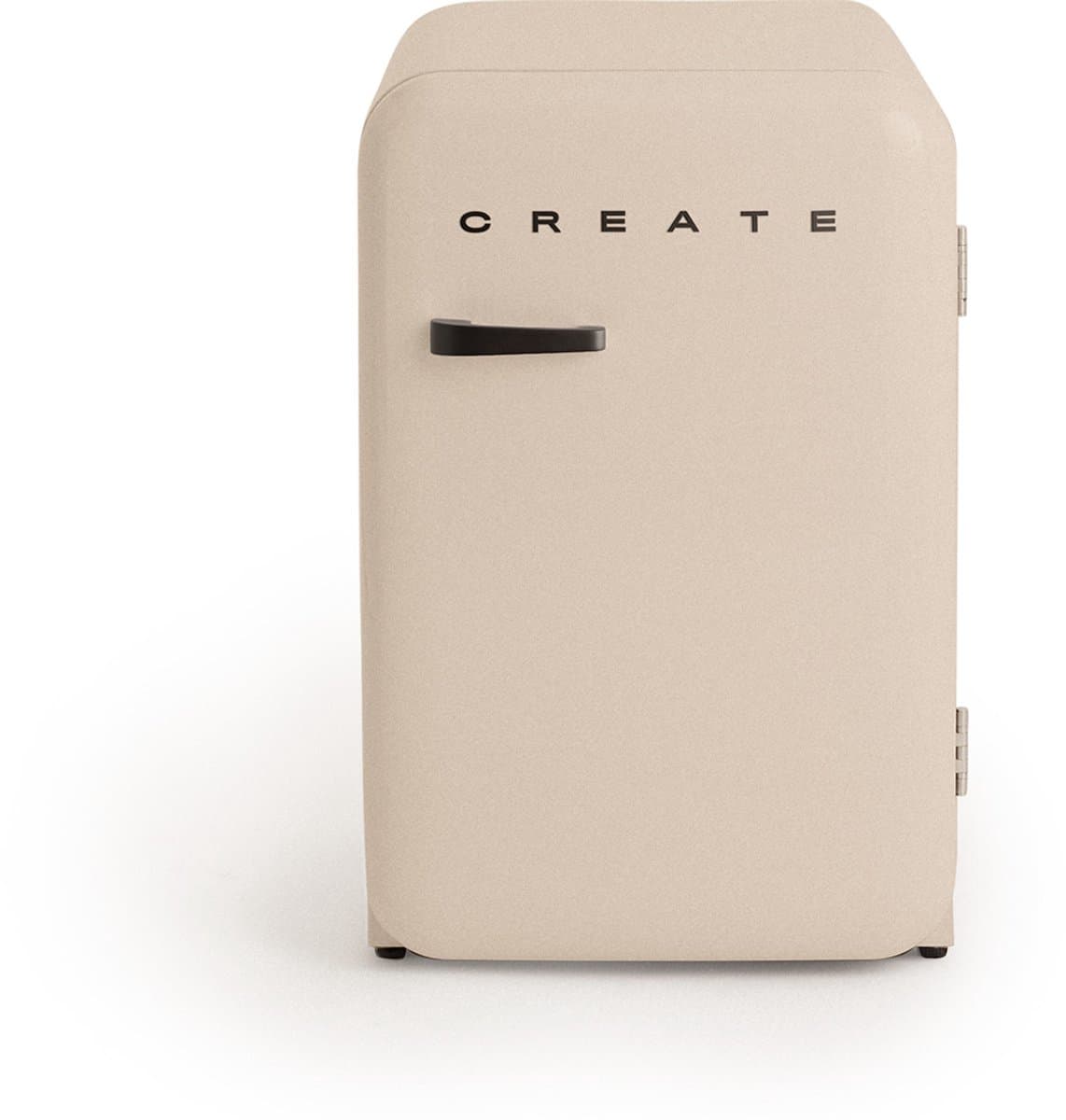 CREATE - Koelkast in retrostijl - Zand - Handvat Hout - FRIDGE RETRO 107L — afbeelding 1