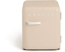 CREATE - Koelkast in retrostijl - Zand - Handvat Gebroken wit - FRIDGE RETRO 48L