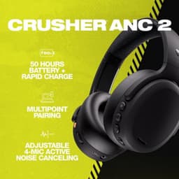 Skullcandy Crusher ANC 2 Draadloze Koptelefoon – Noise Cancelling Hoofdtelefoon – Zwart — thumbnail 11
