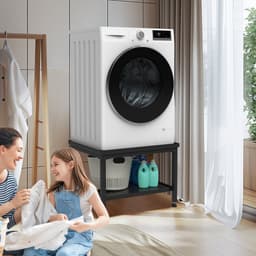 Wasmachine Verhoger - Wasmachine opbouwmeubel - Wasmachine Sokkel - 200 kg belastbaar - 63x54x45.5cm - Zwart — thumbnail 3