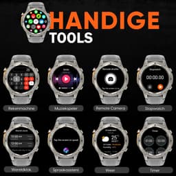 Synyq GPS Pro - GPS Smartwatch Heren - 3 Bandjes - 51mm - AMOLED Scherm - 5ATM Waterdicht - Belfunctie - 170+ Sportmodi - Stappenteller - Hartslag, Slaapmeter, SpO2 - Smartwatch Heren - Horloge Heren - Sport Horloge - IOS & Android — thumbnail 7