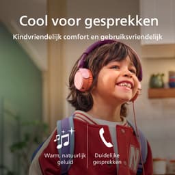PHILIPS TAK2000MP - On Ear bedrade opvouwbare hoofdtelefoon voor kinderen - beperkt volume, Audio delen, 3,5 mm- en USB-C-kabel meegeleverd - Magenta Purper — thumbnail 3