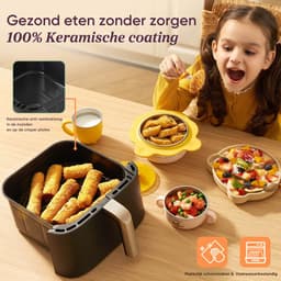 Cosori TurboTower Pro – Dubbele Airfryer XXL – 10.8L – Keramische Coating – 2 Manden Apart Instelbaar – 7 Programma’s — thumbnail 11