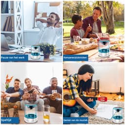 Crrynuo Luidsprekers - Bluetooth speaker - draadloze - USB - Wit — thumbnail 5
