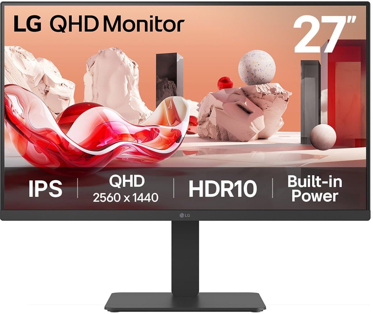 LG 27BA54QB-B computer monitor 68,6 cm (27") 2560 x 1440 Pixels Quad HD LCD Zwart — afbeelding 1