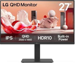 LG 27BA54QB-B computer monitor 68,6 cm (27") 2560 x 1440 Pixels Quad HD LCD Zwart — thumbnail 1