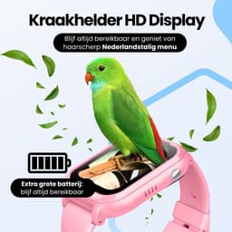 Protectly® GPS Horloge Kind Met Simkaart - SOS-Knop - Smartwatch Kinderen - Smartwatch Kind - GPS Tracker Kind - 4G - Videobellen - HD Camera - Whatsapp en SMS - Elke polsmaat - Incl. Simkaart — thumbnail 8
