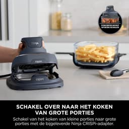 Ninja CRISPi 4-in-1 compact glazen kooksysteem - Airfryer, Roast, Recrisp, Keep Warm - Inclusief twee glazen schalen van 3.8L en 1.4L en bijpassende deksels - 2 Crisper-Plates - Blauw - FN101EUGY — thumbnail 2