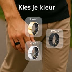 Lacardia Smart ring - Slimme ring - Zwart - Maat 11 - Beschikbaar voor android en IOS - Eigen app - Unisex voor Dames & Heren — thumbnail 6