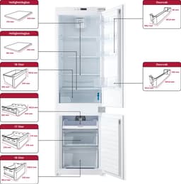 Inventum IKV1788S 178 cm energiezuinige No Frost inbouw koel-vriescombinatie - Koelkast met vriesvak - Stil - Superkoelen - Vershoudlade - 243 liter - Sleepdeur - Wit — thumbnail 15