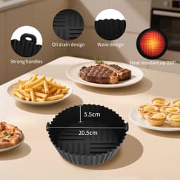 Aigostar Airfryer Accessoires set - 12 Delig - Bakset - Ø20CM — thumbnail 8
