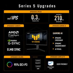 ASUS TUF Gaming VG27AQL5A - QHD Gaming Monitor - 210 Hz - FreeSync Premium - USB Hub - 27 inch — thumbnail 5