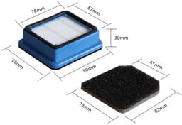 TOVBMUP Filters geschikt voor QX7 AEG - 8 stuks - Filteraccessoireset geschikt voor AEG - QX6, QX7, QX8-2, FX9 Stofzuiger Reserveonderdelen Vervangende Filters - Inclusief 4 Motorfilters, 4 Sanitaire Filters en 1 Wasbare Reinigingsborstel — thumbnail 3