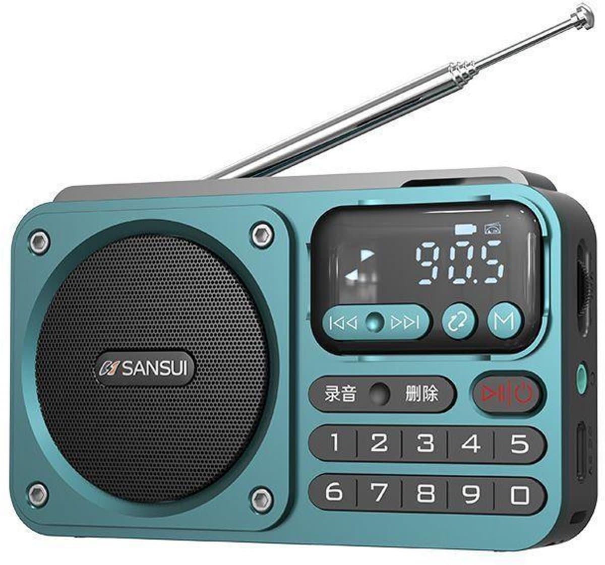 Crrynuo - F22 Bluetooth-Luidspreker - FM-Radio - Draagbaar - Blauw - Multifunctionele Kaart - USB - Externe Opname — afbeelding 1