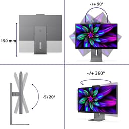 Philips Brilliance 27E3U7903 - 5K Creative Designer Monitor - Geschikt voor Apple Macbook en Mac Mini - Thunderbolt 4 - Calman Ready - RJ45 - Powersensor - 27 inch — thumbnail 5