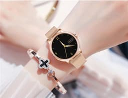 Belesy® VENUS - Smartwatch Dames Rose goud - Horloge - 1.1 inch - Kleurenscherm - Stappenteller - Bloeddruk - Hartslag - Maak je eigen wijzerplaat - Staal – Goud - Moederdag — thumbnail 9