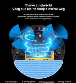 LIECTROUX – C30B Automatische Robotstofzuiger & Dweil – Kaartnavigatie – Met Geheugen – Spraakbediening – 6000pA Sterke Zuigkracht – V-vormige Hoofdborstel – Desinfecterend – Superslim – Niet Gehorig – Werkt met Alexa & Google Home — thumbnail 3