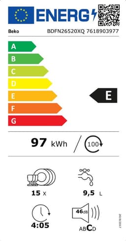 Beko BDFN26520WQ - Vrijstaande Vaatwasser - Wit — thumbnail 2