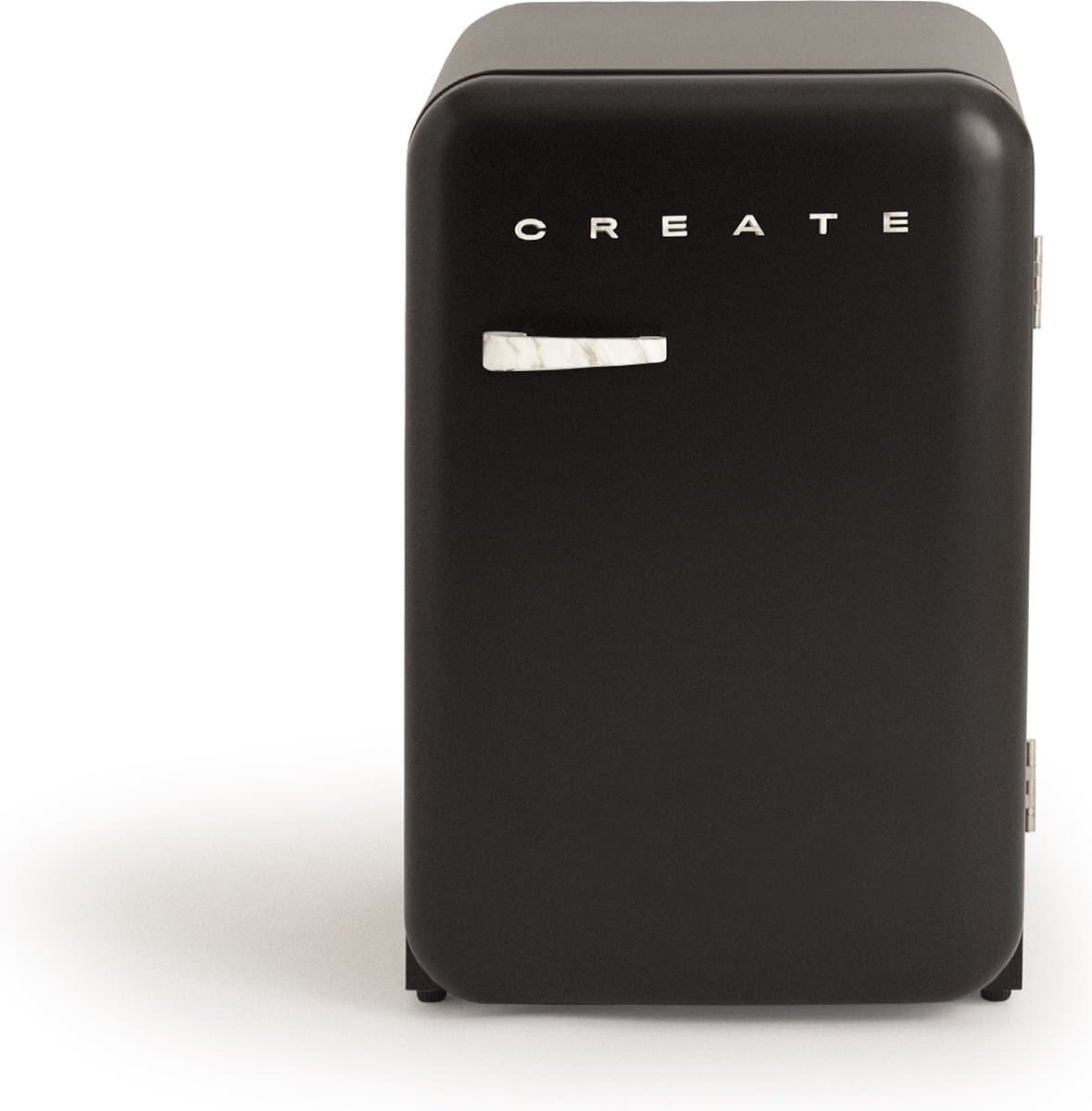 CREATE - Koelkast in retrostijl - Zwart - Handvat Marmer - FRIDGE RETRO 107L — afbeelding 1