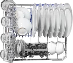 Inventum VVW5520 mini vaatwasser - 6 couverts - 44 cm hoog - Bestekmand - 6 programma’s - Startuitstel - Energielabel D - Vrijstaand - Wit — thumbnail 3