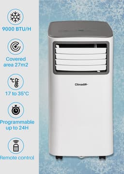 Climadiff CLIMA9K1 - Mobiele airconditioner - 18m2 - 9.000 BTU - Wit — thumbnail 9