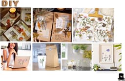 Bob Online ™ - 40 Stuks – Deco Stickers - Geel Bloemenstickers PET – Transparant Bloemstickers voor Scrapbooking, Kaarten Maken, Inpakken, DIY Ambachten, Waterflessen, Telefoonhoesjes, Laptops – Flower Stickers PET – Retro Floral Stickers Yellow — thumbnail 4