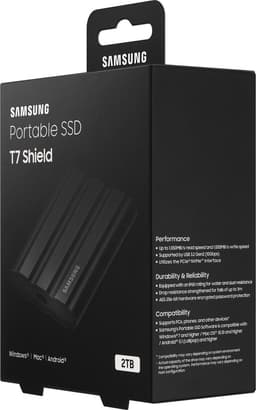 Samsung Portable T7 Shield - Externe SSD - USB C 3.2 - Inclusief USB C en USB A kabel - Geschikt voor iPhone USB C - 2 TB - Zwart — thumbnail 7