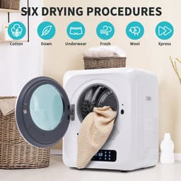 Sweiko Geventileerde wasdroger - 3 kg capaciteit - 850 W - 6 programma-instellingen - Oververhittingsbeveiliging [Energie-efficiëntieklasse G] — thumbnail 15