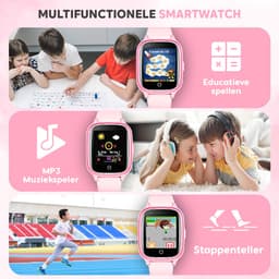 Rock&Rose 4G GPS Horloge Kind - Inclusief Simkaart - SOS Functie - Kinder Smartwatch - Kinderhorloge Meisje Smartwatch - Smartwatch Kinderen - Roze — thumbnail 7