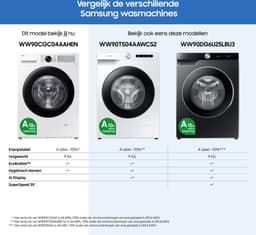 Samsung WW90CGC04AAHEN - Ecobubble - 5000 serie - Wasmachine - 10% zuiniger dan energielabel A — thumbnail 3