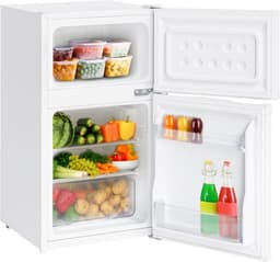 KitchenBrothers Koelkast - 61L Koelvak - 24L Vriesvak - Koelvriescombinatie - Ijskast - Frigo - Vrijstaand - Wit — thumbnail 1