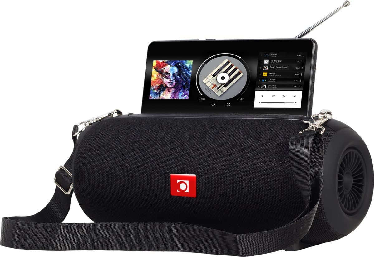 Gembird Draagbare Draadloze Speaker - FM Radio - Tot 7 uur - Bluetooth, AUX, SD kaart en USB - Zwart — afbeelding 1