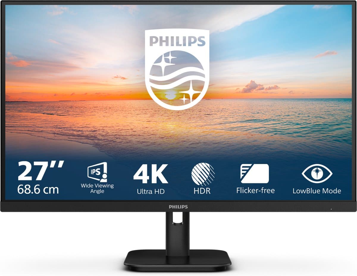 Philips 27E1N1800A - 4K IPS Monitor - 27 inch — afbeelding 1
