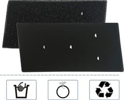Bramokava 4x Filter geschikt voor Droger Whirlpool Bauknecht Ignis ( met 4 gaatjes) - 481010345281 - 8015250474909 - 481010716911 - Spons Foam Schuim — thumbnail 11