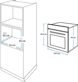 CENDO CBOM50L-T - Combi Oven met Magnetron - 45 cm - 50 Liter - Zwart - 250 Graden — thumbnail 6
