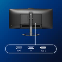 Philips 34E1C5600HE - QHD Curved Ultrawide Monitor - Webcam - Windows Hello - USB-C 65w - USB hub - 34 inch — thumbnail 11