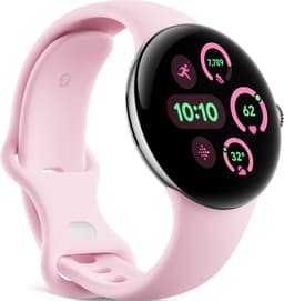 Google Pixel Watch 3 - Smartwatch - 41mm - Zilverkleurig/Roze — thumbnail 3