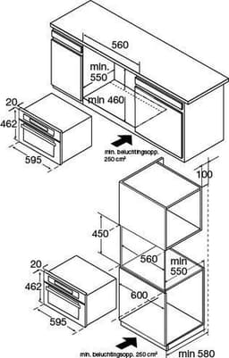 ETNA CM244RVS - Inbouw Combi-Magnetron - 44L - Magnetron, Oven en Grill - 20 Automatische Programma's - RVS - Kinderslot - 36 cm Draaiplateau — thumbnail 3