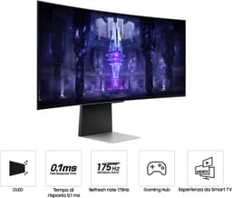 Samsung Odyssey G8 LS34BG850SUXEN - QHD Ultrawide OLED Smart Monitor - Apple AirPlay - Tizen - Wi-Fi - 175Hz - 34 inch — thumbnail 2