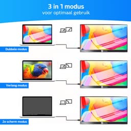 Portable Monitor - Portable Monitor Touchscreen - Full HD 1080P - 15.6'' Extra Groot Monitor - Met hoes en kickstand - Ook voor Nintendo Switch, Xbox en Playstation Monitor - Makkelijk mee te nemen — thumbnail 5