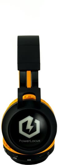 PowerLocus Buddy Draadloze On-Ear Koptelefoon voor Kinderen, LED lampjes, 85db Limiet, met Microfoon, Micro SD poort - Upgrade Zwart/Oranje — thumbnail 7