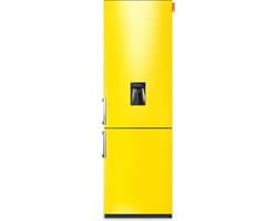 NUNKI LARGEH2O (Lucid Yellow Gloss Front) Combi Bottom Koelkast, E, 197+71l, Handle, Waterdispenser