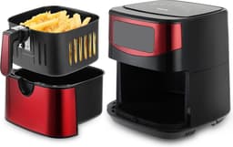 Swiss Pro+ - Airfryer 10L XXXL - Rood - SP-AF10L - Intelligente Heteluchtfriteuse Digitaal- 10L - XXXL - New Model 2026 - Touchscreen - TURBO Opwarmen - Rood - 10 liter — thumbnail 7