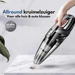 Turbo-7 Kruimelzuiger Snoerloos - Handstofzuiger - Zwart / Grijs - Incl. opzetstukken — thumbnail 2