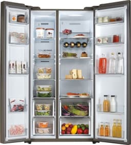 Haier HSW59F18DNMM - Amerikaanse koelkast - 615L - 90 cm - Total No Frost - Energieklasse D - Vochtigheidsregeling voor verser voedsel - Inox Look - 10 Jaar Garantie op onderdelen — thumbnail 13