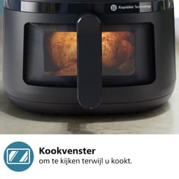 Philips 2000 Series Airfryer - NA230/00 - Kijkvenster - RapidAir - 6.2L - Tot 5 Personen - Zwart — thumbnail 9