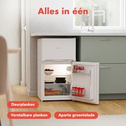 KitchenBrothers Koelkast - 61L Koelvak - 24L Vriesvak - Koelvriescombinatie - Ijskast - Frigo - Vrijstaand - Wit — thumbnail 7