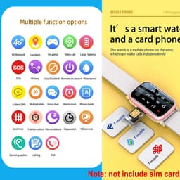 DrPhone Zone3 - 4G GPS Smartwatch - Waterdicht, Real-Time Locatie, Camera, SOS - Voor Ouderen en Kinderen - Roze / Wit — thumbnail 17
