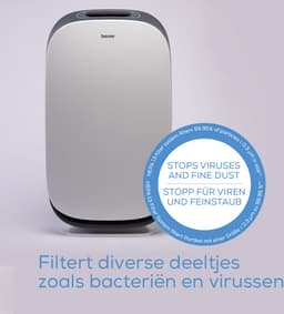 Beurer LR 500 Connect Luchtreiniger - 3 x Filter: voorfilter + HEPA H13 filter + actief koolfilter en UV licht – Tot 106 m2 – Wifi - App - Nachtmodus – Timer – 4 Standen + Turbo – Magic LED display – Kleurweergave luchtkwaliteit - 3 Jaar garantie — thumbnail 14